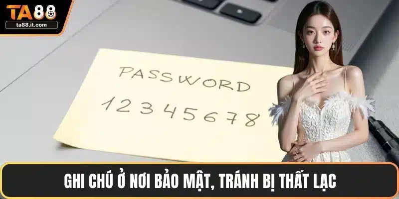 Ghi chú ở nơi bảo mật, tránh bị thất lạc