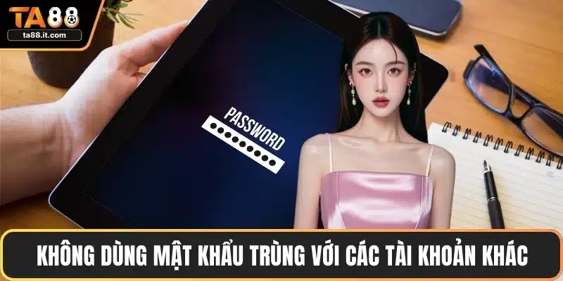 Không dùng mật khẩu trùng với các tài khoản khác