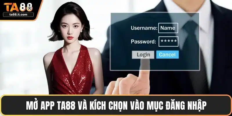 Mở app TA88 và kích chọn vào mục đăng nhập